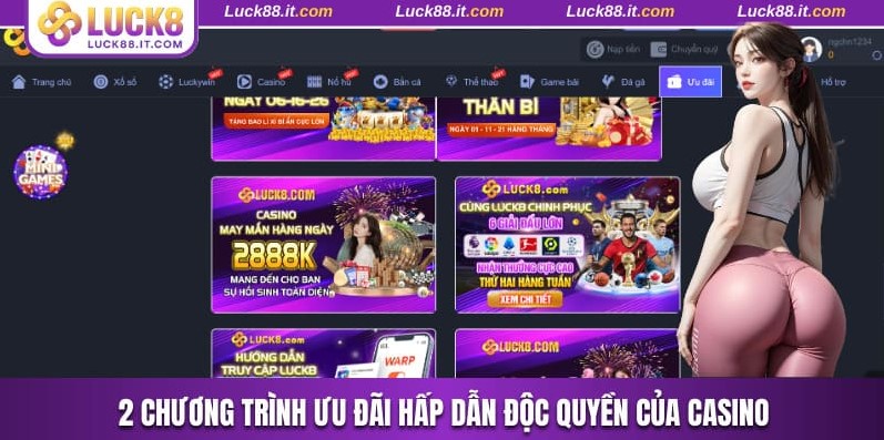 2 chương trình ưu đãi hấp dẫn độc quyền của casino