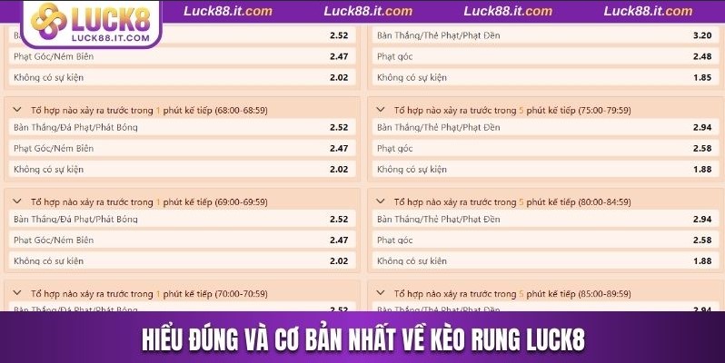 Hiểu đúng và cơ bản nhất về kèo rung Luck8