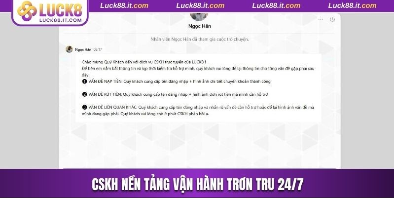 CSKH nền tảng vận hành trơn tru 24/7