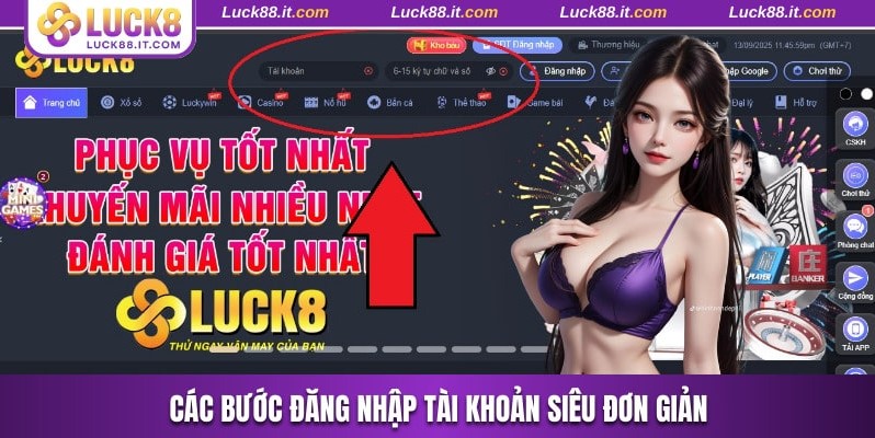 Hướng dẫn đăng nhập Luck8 siêu đơn giản