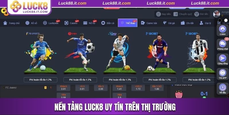 Nền tảng Luck8 uy tín trên thị trường